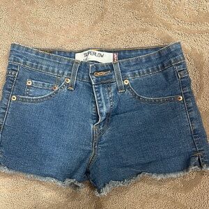 Levi's Superlow Blue Jean Shorts